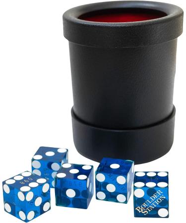 Genuine Las Vegas Casino Dice Set of 20 with 4 Dice Cups | Red, Green, Blue & Purple Dice | Bicast Leather Cups | Perfect for Liars Dice, Yahtzee, Farkle & Casino Nights - Buy Online on SooperMarket.com