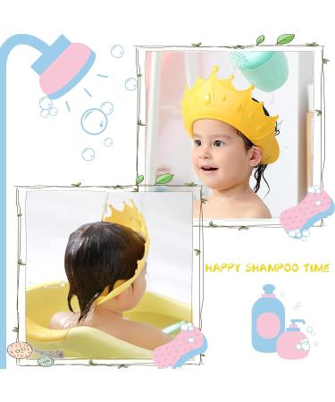 Kids Shower Cap - Adjustable Crown Shampoo Shield for Baby Bathing - Yellow - Buy Online on SooperMarket.com
