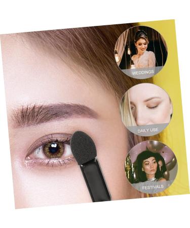 FOYTOKI 100pcs Mini Eyeshadow Swab Concealer Brush Mini Lip Brush Makeup Wand Lip Balm Black Milky Cotton - Buy Online on SooperMarket.com