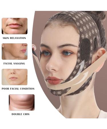 Reusable V Line Lifting Mask & Chin Strap for Women - Prevent Sagging & Tone Jaws (Brown) - International Shipping Available - Buy Online on SooperMarket.com