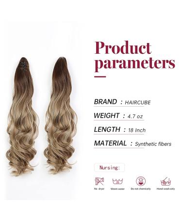 YUECI Clip-In Ponytail Extensions | Real & Synthetic Hair 45.72 cm #11 Perfect Braid Hair Extensions for Effortless Style - Buy Online on SooperMarket.com
