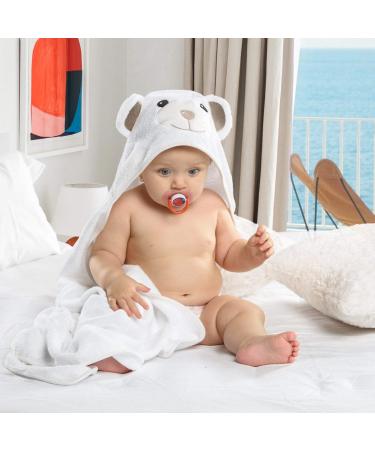 Premium Organic Bamboo Baby Hooded Towel | Ultra Soft & Hypoallergenic Baby Towels for Infant & Toddler | Perfect Baby Gift - Buy Online on SooperMarket.com