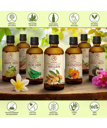 Pure Cold-Pressed Argan Oil 100ml - Argania Spinosa for Skin Hair & Nails - Natural Facial Care & Body Care - Buy Online on SooperMarket.com
