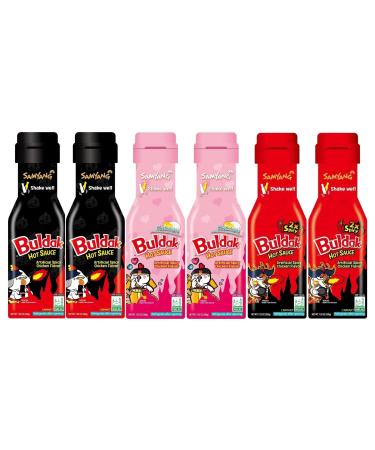 Samyang Buldak Hot Spicy Chicken Roasted Sauce Halal Assorted Flavours (Hot Chicken Double Spicy and Carbonara) 6 Sets by CNMART