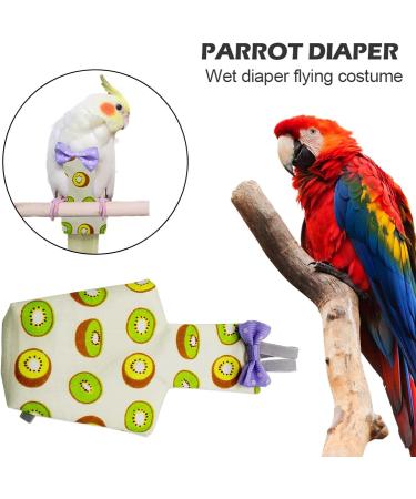 EsEico Reusable Parrots Nappy Pure Cotton Bird Washable Diapers Soft Parrot Nappy Multicoloured Printed Design Adjustable Cotton Fabric Pee Pads for Medium Parrots Cockatiels and Lovebirds. Kiwi - Buy Online on SooperMarket.com