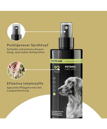 Peticare Fur Care Spray for Dogs | Promotes Growth Gloss & Combability | Moisture Defense | Unique PRS System | 1000 ml - Petdog Care 2102 - Buy Online on SooperMarket.com