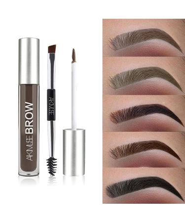 Waterproof Liquid Eyebrow Gel | Smudge-Proof & Sweat Resistant | Long Lasting Tinted Brow Color | Brow Pen Included (Black-Brown) - Buy Online on SooperMarket.com