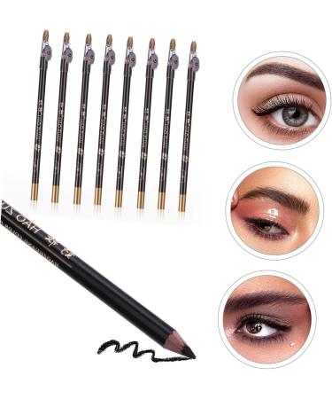 BELLIFFY 8pcs Wooden Beauty Eyebrow Pencil Eye Brow Pencils for Women Eyebrow Makeup Tool 1 count (Pack of 1) Black - Buy Online on SooperMarket.com