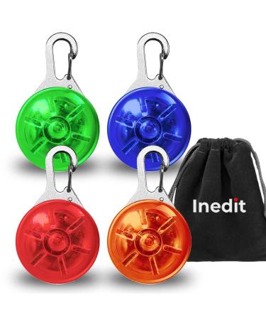 Inedit Flashing Light Dog - 4 pieces including - FREE storage bag - Luminous pendant for school bags and children - LED