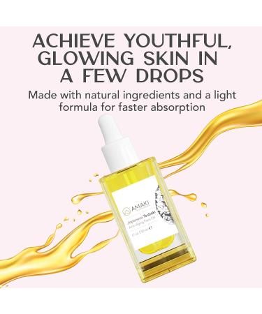 Amaki Japanese Tsubaki Oil: Face Moisturizer for Women - Anti Aging, Hydrating, Gua Sha Oil - 50ml - Buy Online on SooperMarket.com