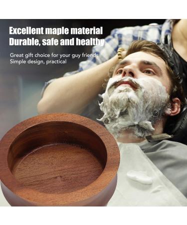Herchr Wooden Shaving Bowl with Lid - Portable Male Facial Cleaning Tool & Shaving Soap Cup for Manual Shaving - International Shipping Available - Buy Online on SooperMarket.com