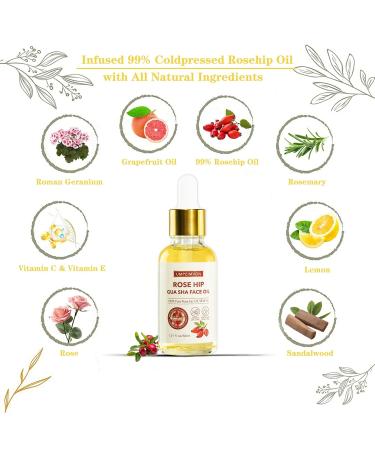 3 Pack Face Oil Gua Sha Set - Organic Rosehip Seed Oil Vitamin E & C - Facial Massage Oil & Gua Sha Tool - Buy Online on SooperMarket.com