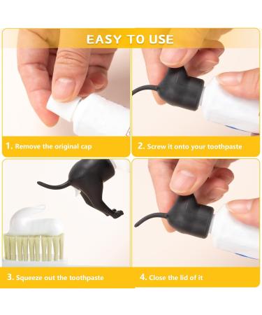 Toothpaste Attachment Set - 2 Funny Squeeze Figures for Dogs | Ideal Gift for Men & Women (Black & Brown) - Buy Online on SooperMarket.com
