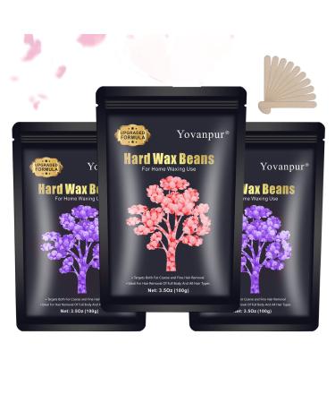 Hard Wax Beads for Hair Removal(300g/10.5OZ) Waxing Beads For Sensitive Skin with 10pcs Wax Spatulas, Painless At Home Wax Beans, Facial, Eyebrow, Legs, Bikini, Armpit, Chest for Women Men Waxing For Any Wax Warmer ( 1 Ros…