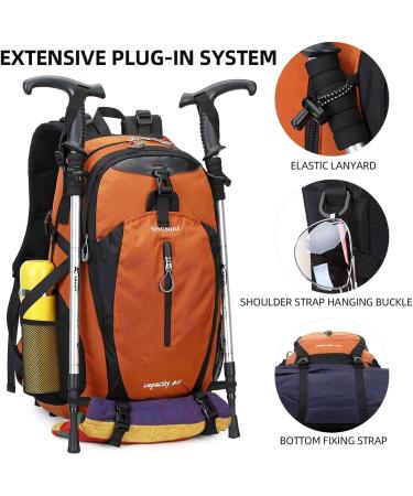 SHENHU Hiking Backpack 40L Waterproof Daypack Outdoor Sport Trekking Camping Backpack for Men Women A1-orange - Buy Online on SooperMarket.com