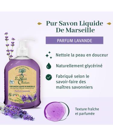 Le Petit Olivier Pure Marseille Liquid Soap - Lavender - 10.1 oz - Gentle Skin Cleanser - Vegetable Origin - International Shipping Available - Buy Online on SooperMarket.com