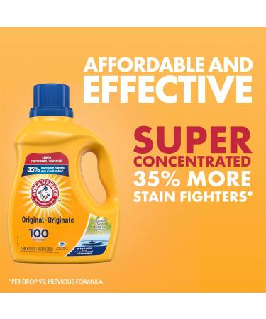Arm & Hammer Liquid Laundry Detergent Super Concentrated Clean Fresh Scent 100 Loads 2.96-L - Buy Online on SooperMarket.com