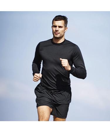 BALENNZ Men's Moisture Wicking UV Sun Protection Long Sleeve Tee - Heather Black/Blue/Dark Grey/Army Green - Size X-Large - Buy Online on SooperMarket.com