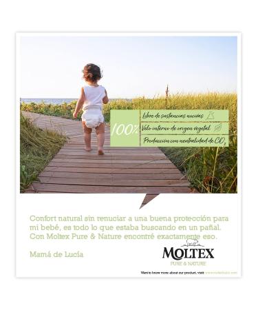 Moltex Pure & Nature Ecological Diapers Size 1 (2-5 kg) - 88 Biodegradable Diapers for Eco-Friendly Baby Care - Buy Online on SooperMarket.com