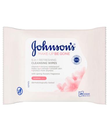 Johnson's Face Care Make Up Be Gone Refreshing Wipes - Pack of 25