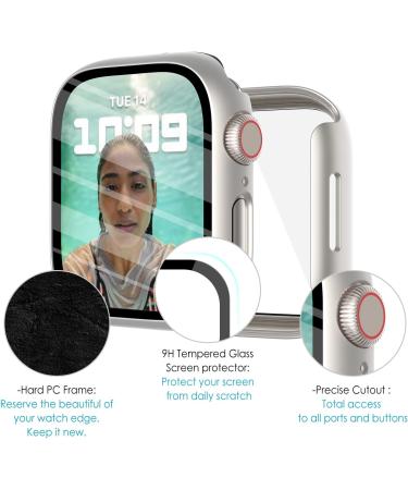 Fullife 6-Pack PC Matte Case with Tempered Glass Screen Protector Compatible with Apple Watch Series 6/5/4/SE Overall Shockproof Bumper for iWatch.40mm (Green/Blue/Red/Midnight/Starlight/transparent) Green/Blue/Red/Midnight/Starlight/Clear 40mm - Buy Online on SooperMarket.com