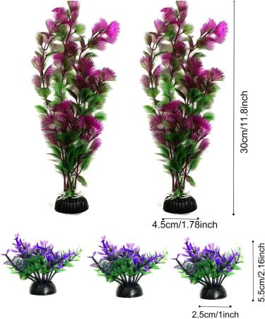 Quozuo 25 pcs Artificial Aquarium Plants - Colorful Plastic Decorations for All Tank Sizes - Buy Online on SooperMarket.com