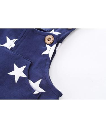 Mud Kingdom Little Boys Overalls | Casual Star Print | 18-24 Months | Navy - Buy Online on SooperMarket.com