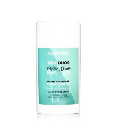 Rustic MAKA Natural Deodorant for Women and Men  DEO DUOS Mystic River & Clean Bliss  Free of Aluminum & Parabens  Prebiotic  Vegan  Cruelty-Free