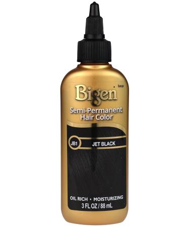 Bigen Semi Permanent Hair Color #JB1 Jet Black 3 oz (Pack of 12)