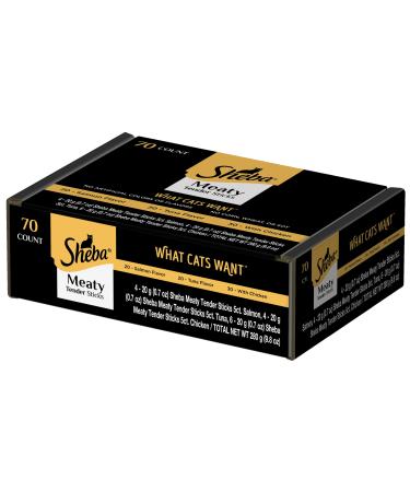 Sheba Meaty Tender Sticks Cat Treats 70 Count (Pack of 1)