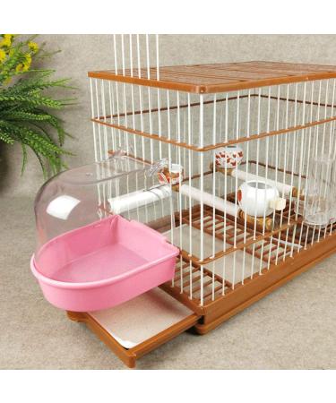 2 Pcs Parrot Bath Boxes - Small Bird Bath for Cage - Pet Birds Bathtub - Blue and Pink Canary Accessories - Buy Online on SooperMarket.com