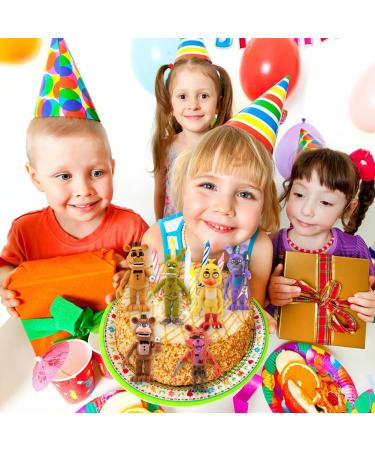 6PCS Night Bear Mini Figures Night Bear Cake Toppers Cake Decoration Mini Freddy's Figures Set for Boys Girls Birthday Party Babay Showers Celebration Supplies - Buy Online on SooperMarket.com