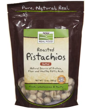 Now Foods Real Food Roasted Pistachios With Sea Salt 12 oz (340 g)
