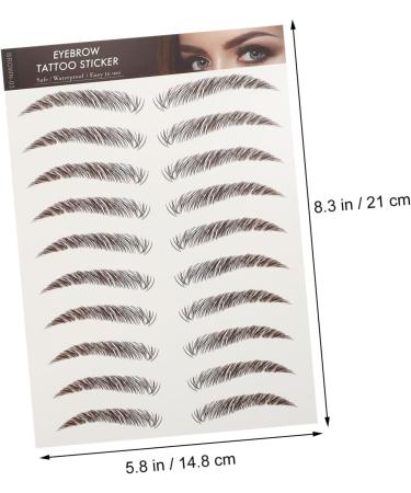 Baluue 9 Sheets Eyebrow Transfer Stickers 6d Eyebrows Stickers Eyebrow Grooming Sticker 21x14.7cm Brown - Buy Online on SooperMarket.com