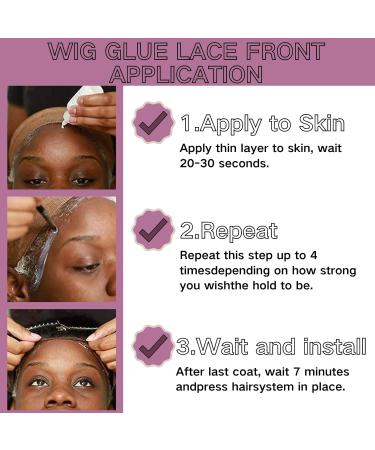 Wig Glue Lace Front Waterproof Lace Wig Glue Strong Hold Invisible Bonding Adhesive Hair Glue for Wigs Latex-Free and Oil-Resistant Wig Adhesive Glue Pro Hair Extension Glue - Buy Online on SooperMarket.com