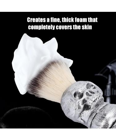 Buy Handmade Skull Handle Shaving Brush for Men | Halloween Neck Dust & Cleaning Brush | Premium Hairdresser Beard Care - Buy Online on SooperMarket.com