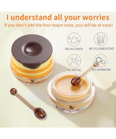 MEITREND Lip Mask Propolis Lip Care Cream Moisturizer Lip Balm With Lip Brush Lip Line Reduce Honey Smell Long Lasting Hydrating Skin Care Lip Cream For Dry Chapped Peeling Cracked Lips (Propolis) - Buy Online on SooperMarket.com