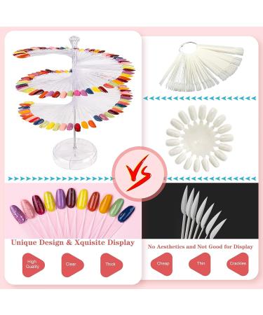 Subay Nail Swatch Sticks 120Pcs - Clear Gel Polish Color Display | Spiral Sample Practice Sticks for Manicure - Buy Online on SooperMarket.com