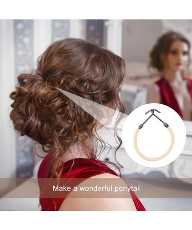 24 Pieces Stretch rope hair hooks pill hair hooks double hook hair rope hair coiffure hooks Ponytail Hooks Elastic Bands Hair Styling Hair Bungee Cords With Hooks Elastic Black + Coffee + Apricot - Buy Online on SooperMarket.com