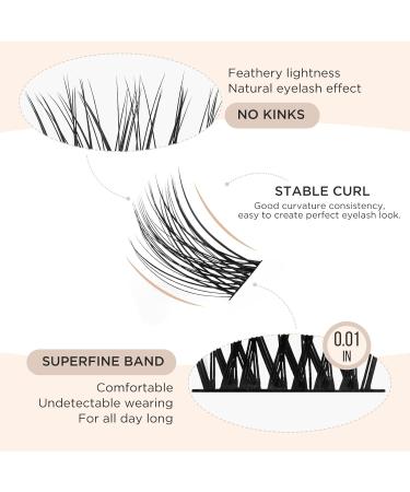 Shop Lashview 144 PCs DIY Cluster Eyelash Extensions - Mega Volume Reusable & Ultra Thin Bands for Soft Volume Look - Buy Online on SooperMarket.com