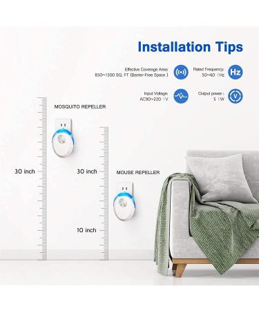 Ultrasonic Pest Repeller 6 Pack - Electronic Rodent & Insect Control for Home, Kitchen & Warehouse - Buy Online on SooperMarket.com