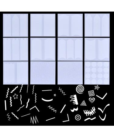 1275-Piece Nail Art Stencil Set - French Tip Guides, Stickers, Vinyl Sheets - Buy Online on SooperMarket.com