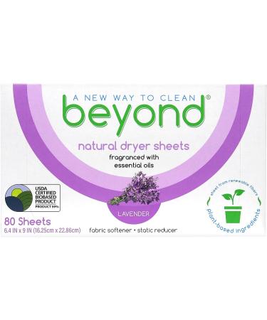 Beyond Natural Eco-Friendly Dryer Sheets - Recyclable Packaging - 80ct Box - Buy Online on SooperMarket.com
