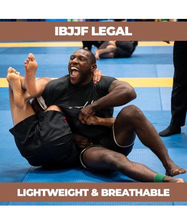 Gold BJJ Foundation Rash Guard - Brown, No-Gi & Gi Jiu Jitsu Rashguard, Short Sleeve - XL - Buy Online on SooperMarket.com