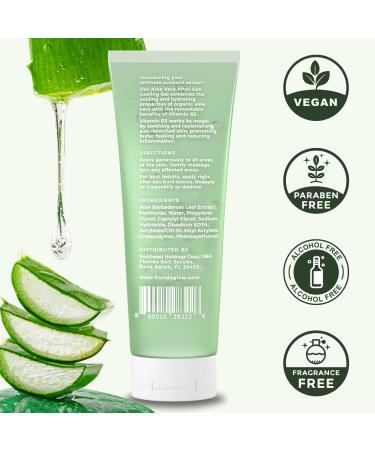 Organic Aloe Vera After Sun Gel - Sunburn Relief & Moisturizer - 98% Pure Vitamin B5 Enriched Non-Sticky Formula by Florida Glow - Buy Online on SooperMarket.com