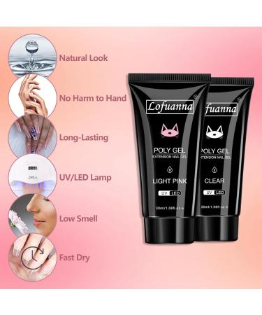 Poly Nail Gel Set - Complete Poly Gel Nail Kit & Manicure Tools for At-Home Nail Art - Starter Kit for Gel Nails - Buy Online on SooperMarket.com
