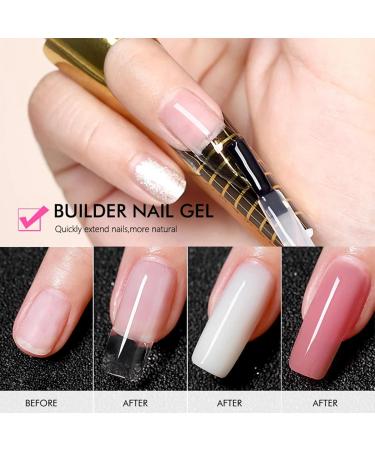 Builder Base Strengthening Gel 6 In 1 Clear UV Gel Nail Polish Coat For Nail Repair Extension & Modeling Sticking Rhinestone Nail Art Glue 15ml Quick Extension Building - Buy Online on SooperMarket.com
