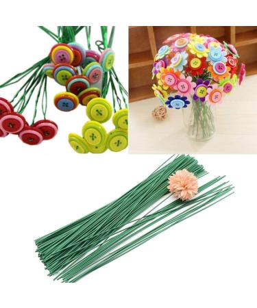200 Pcs Floral Stem Wire 16 Inch 22 Gauge Dark Green Bouquet Stem for Flower Arrangements DIY Crafts Flower Making Supplies - Buy Online on SooperMarket.com