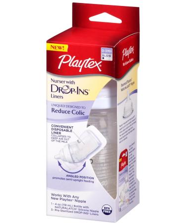 Playtex Drop-Ins Premium Nurser Bottle 4 Ounce - Discontinued by Manufacturer - Buy Online on SooperMarket.com