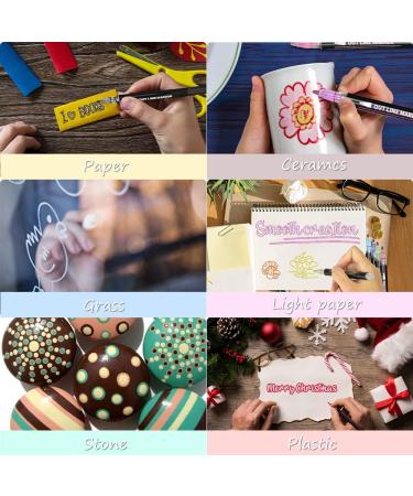 Double Line Markers Outline Pens Set - 12 Glitter Colors for DIY Art, Card Making, Lettering & Craft Projects - Buy Online on SooperMarket.com